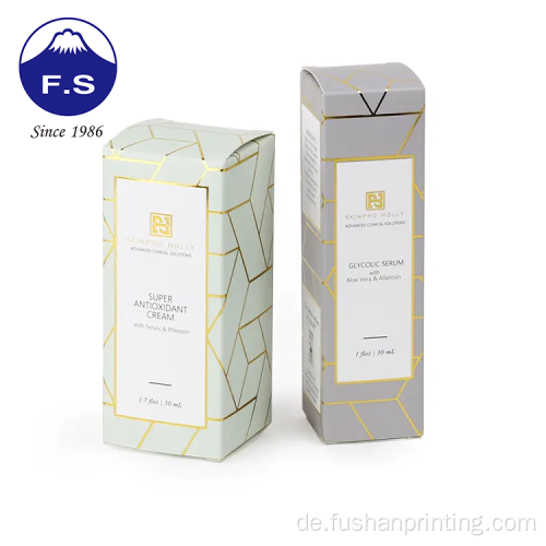 Kosmetische Vollfarbe Gold Folie Schönheitspapierbox